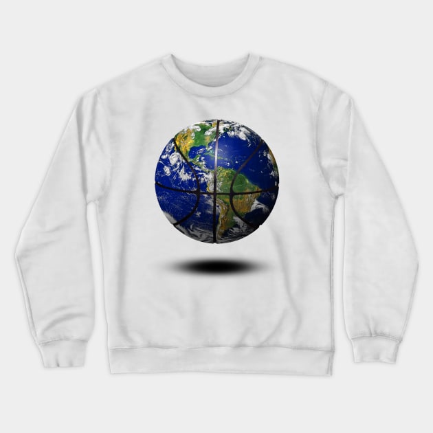 Earth basketball Crewneck Sweatshirt by DavidLoblaw